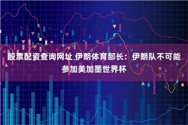 股票配资查询网址 伊朗体育部长：伊朗队不可能参加美加墨世界杯